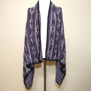 Divided H&M Aztec/Tribal Print Purple and Gray Sweater/Shrug